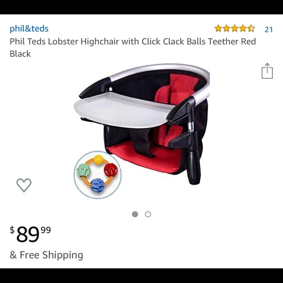 Other - Phil and Teds Lobster high chair seat